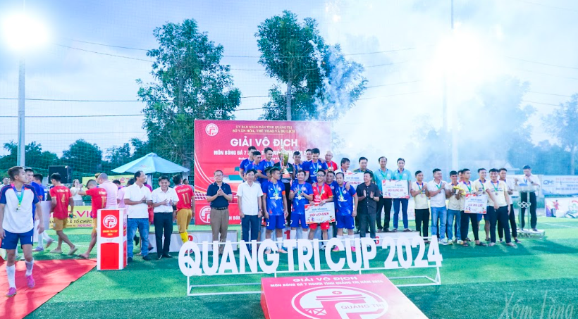 Giải vô địch môn bóng đá 7 người tỉnh Quảng Trị năm 2024 khép lại thành công tốt đẹp